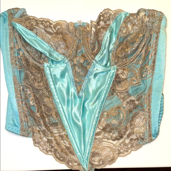 Dior Other - Vintage Christian Dior Bustier Lingerie Top 34B Blue